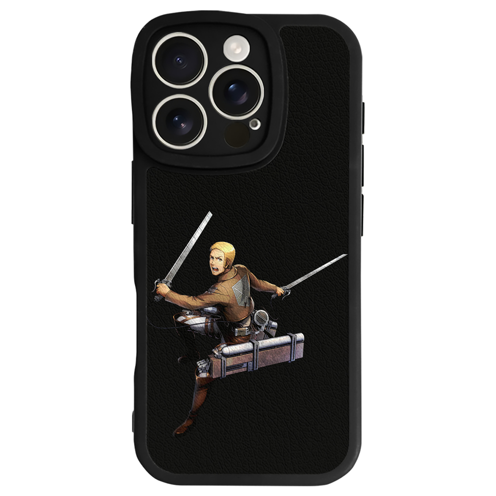 （画像用） 進撃の巨人 ライナー・ブラウン Attack on Titan Reiner Braun 【iPhone 16シリーズ対応】シリコンスマホケース（レザー調） 材質：シリコン